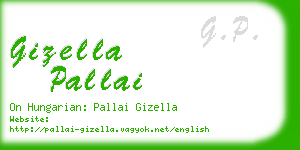 gizella pallai business card